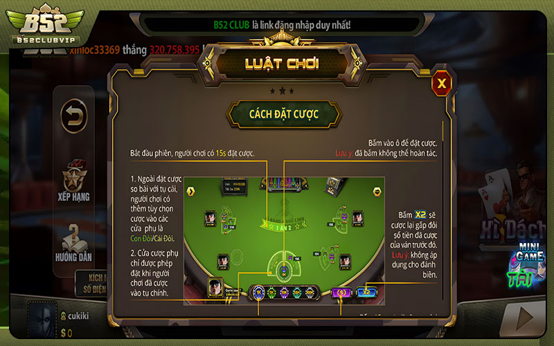 Luật chơi cơ bản của blackjack B52club